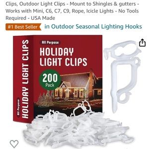 Holiday light clips bundle open boxes mix types